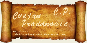 Cvejan Prodanović vizit kartica